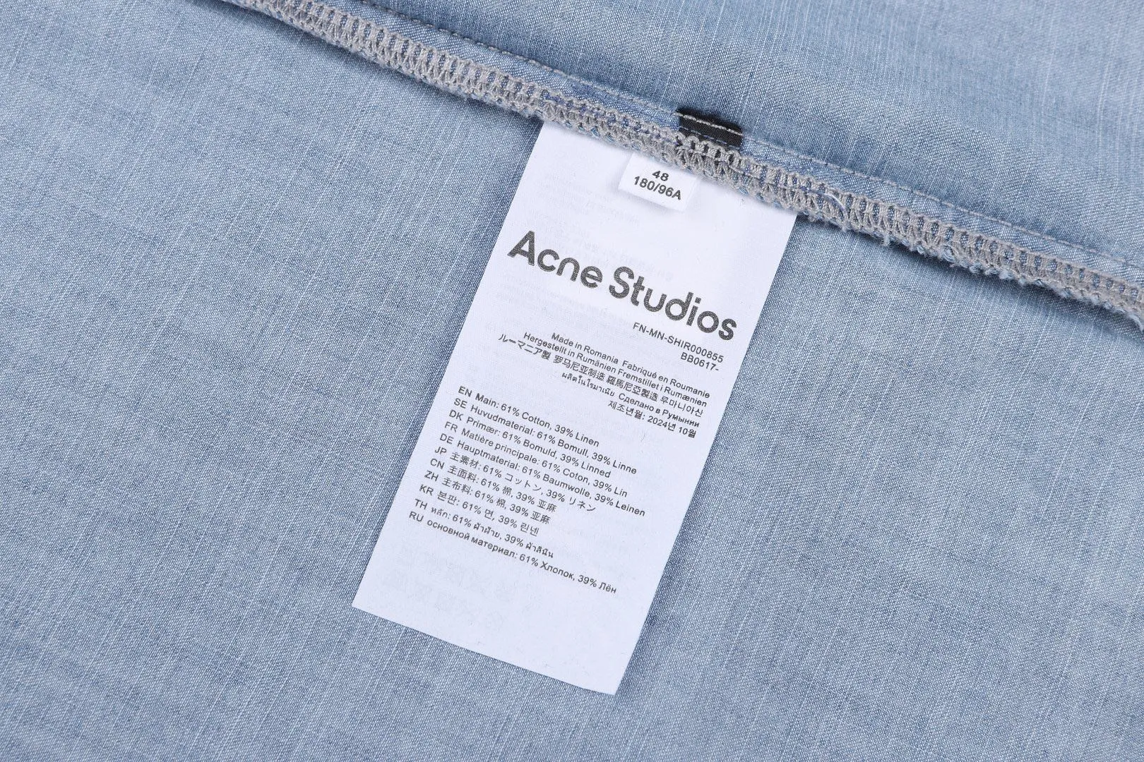 Acne Studios 25SS Series 3, ， 61% 39% Retro ， ， Breathable Retro Acne Studios Retro ， + 。 ， ， Same Style ， ， ， ， Same Style。 Size:46-48-50-52